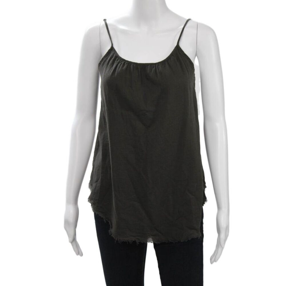 Birds of Paradis Women Camisole Sleeveless Dark Gray Cotton Size XS
